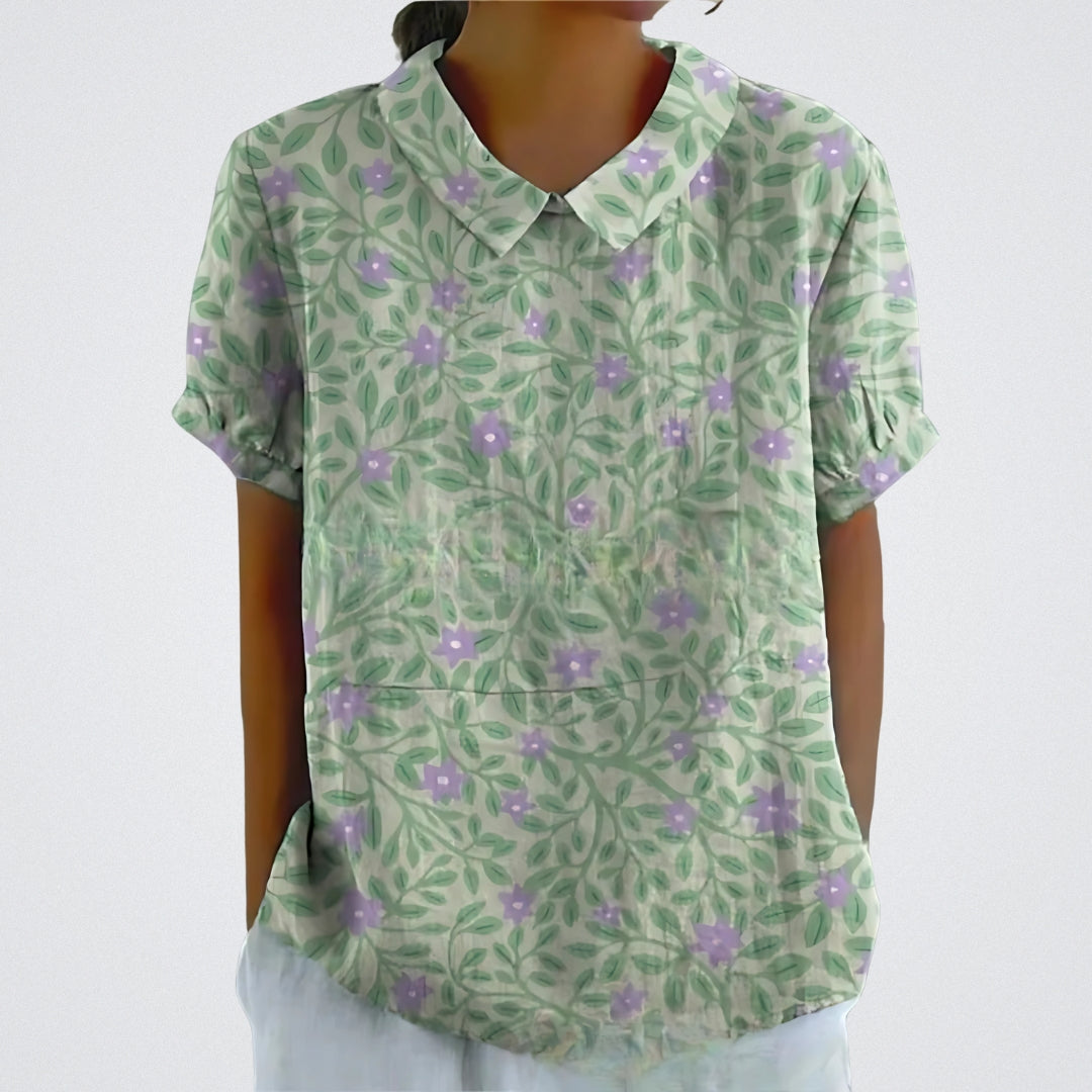 Vert avec fleurs / 4XL