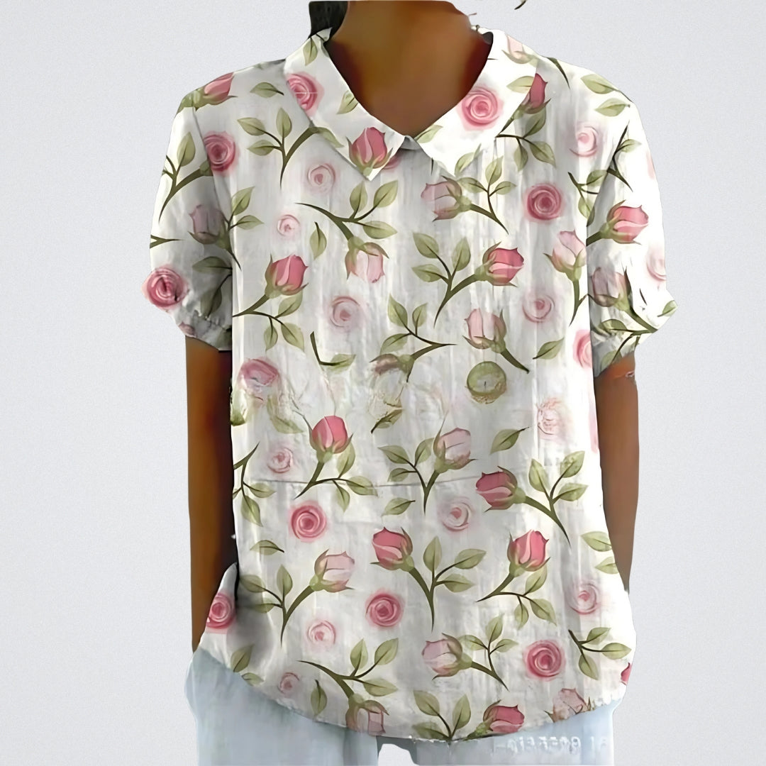 Rose clair avec fleurs / 4XL