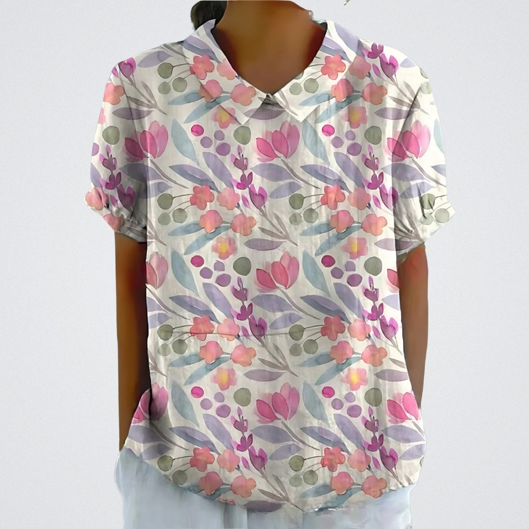 Imprimé fleurie blanc / 4XL